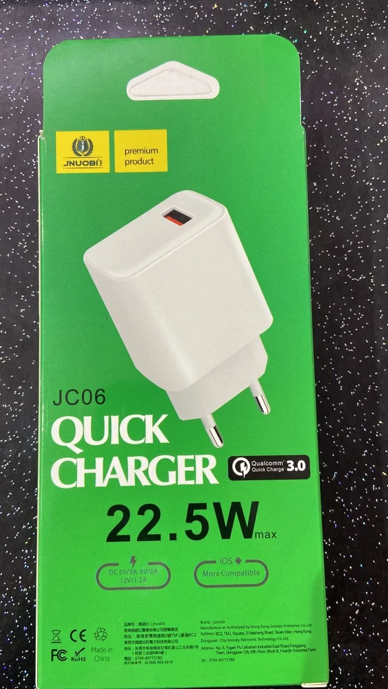 Jnuobi JC06 22.5W Mobile Charger type-c
